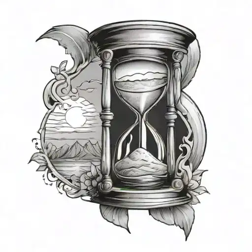 Hourglass With The Moon