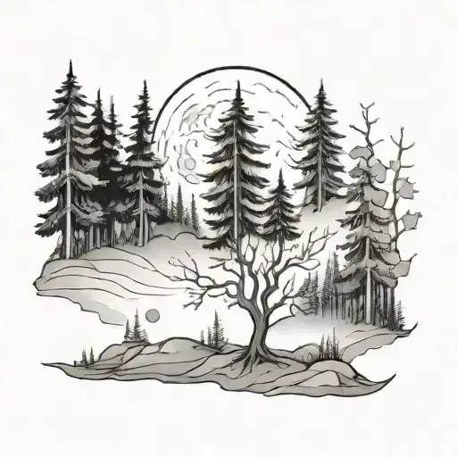 Moon And Dark Forests