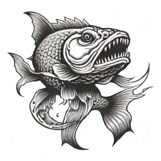 Long Fish Body With A Dog Face