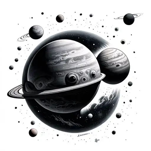 Leon In Space With Planets