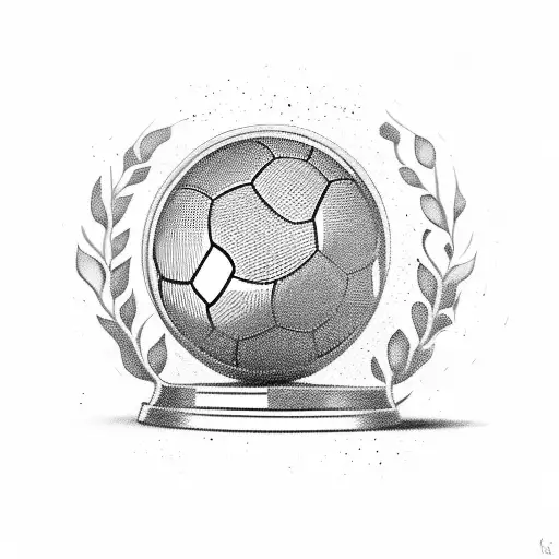 Football Trophy With A Date That Includes A Day A Month And A Year