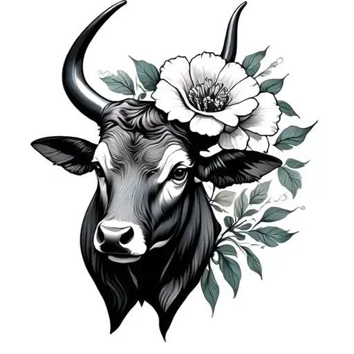 Flower Taurus Zodiac Sign Bull