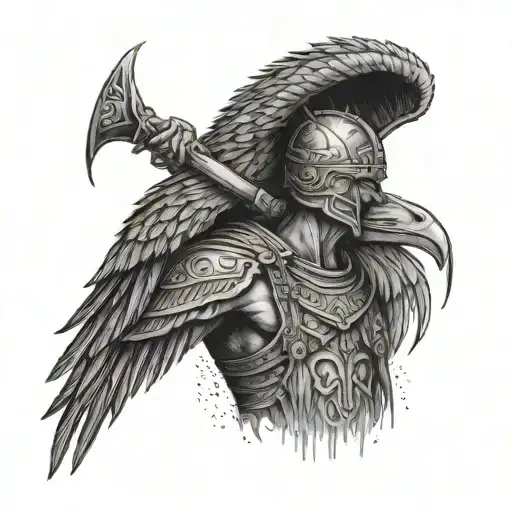 Slavic Warrior With Eagle Wings
