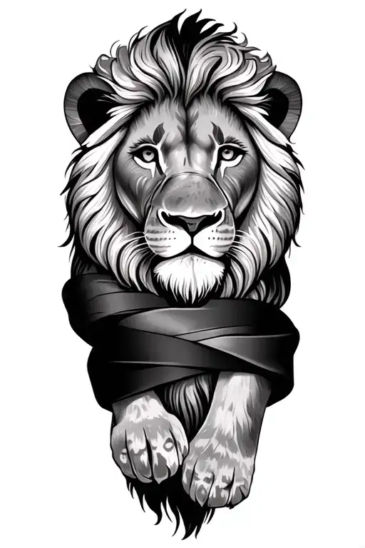 Lilly Wrapped Around Lion