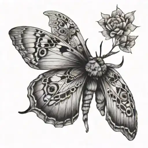 Moth On Deer Antlers