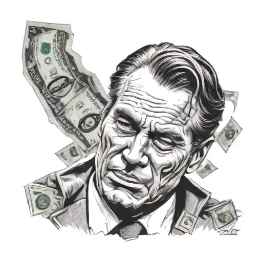 Harvey Dent Realism Avec Money Falling