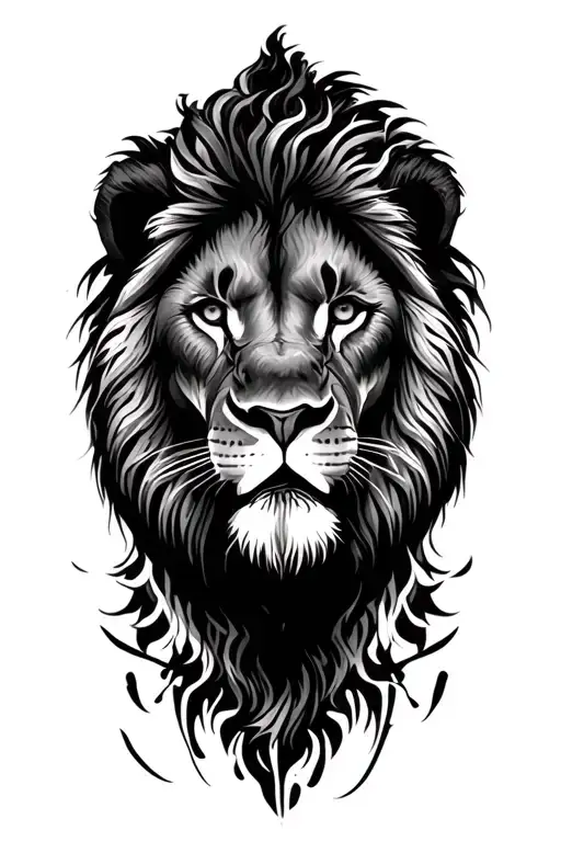 Lions And Jungle In Position