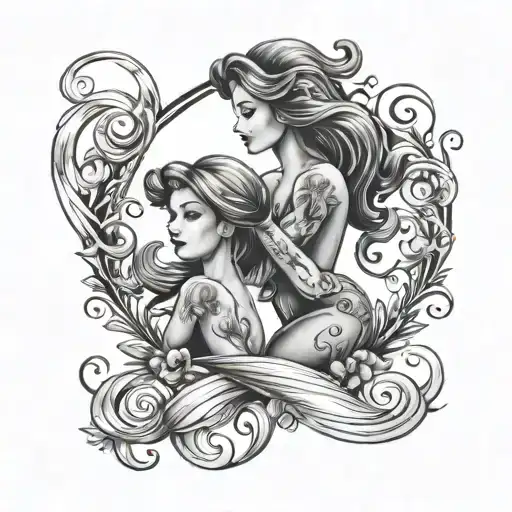 Ariel And Caleb Cursive With Infinity Symbol