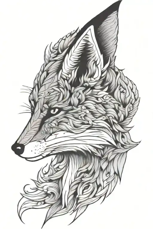 Fox Head Outline