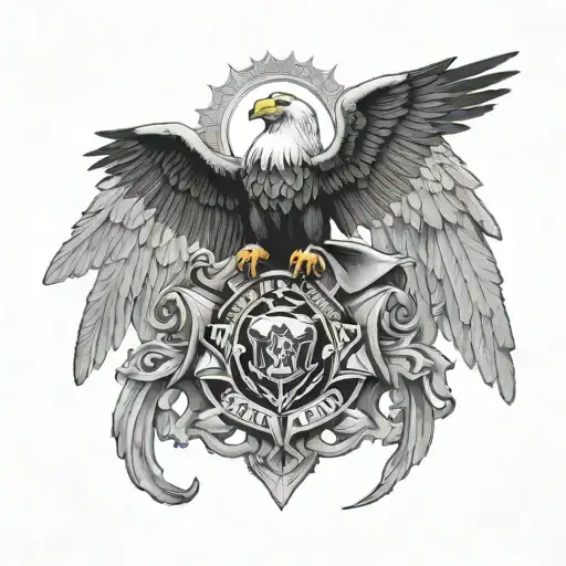 Eagle And St Michael The Archangel And Police