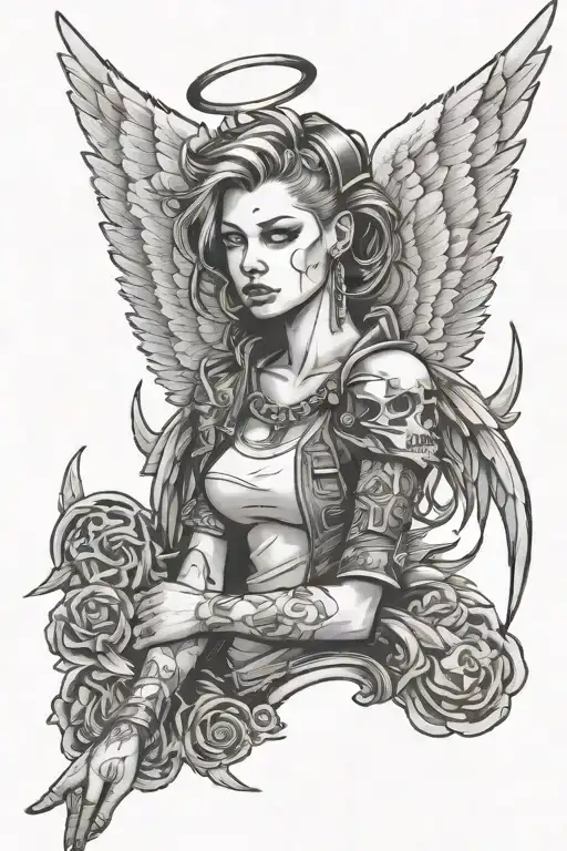 Punk Angel With Tagging On