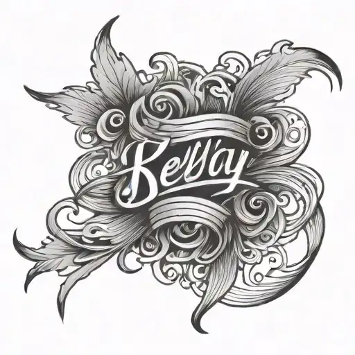 Fine Line Tattoo Of The Name Kelly