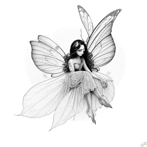 Fairy On A Large Open Flower