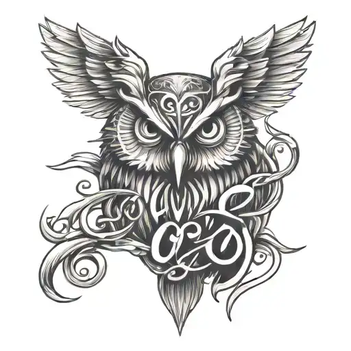 Ovo Letters Above A Owl On Knee