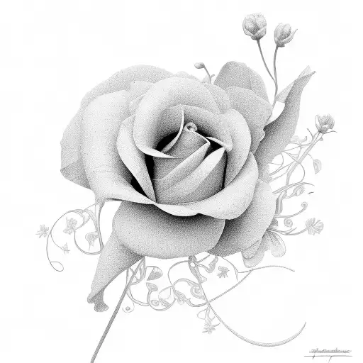 A Delicate Floral Design Inspired By The 1975 Album Covers