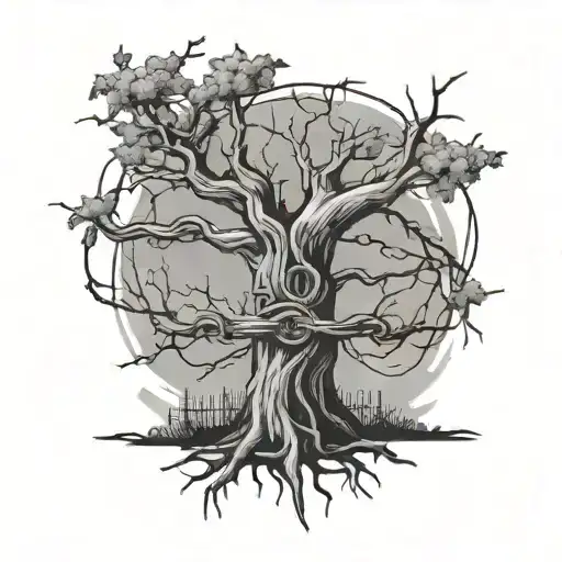 Barb Wire And Family Tree