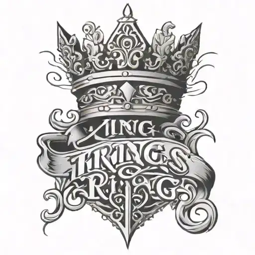 King Of Kings Written In Fancy Script Font