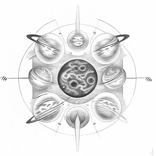 A Solar System Siwing The Eight Olanets With The Sun In The Center