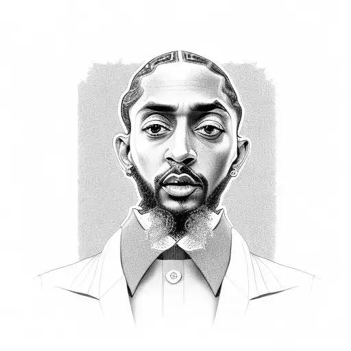 Nipsey Hustle Front Facing Portrait