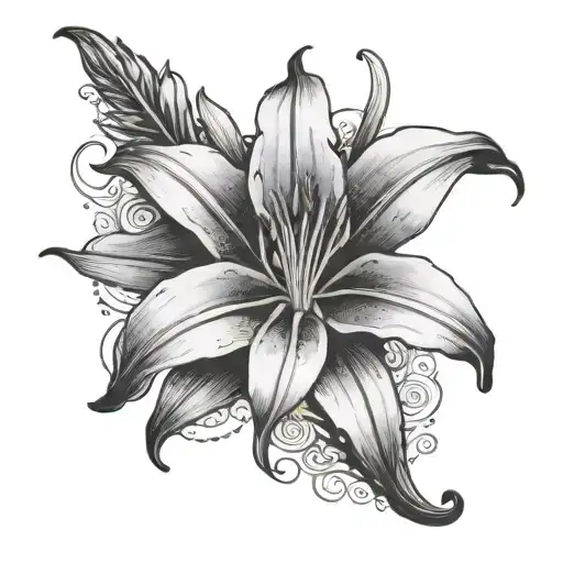 Lily Flower With Guadalupe