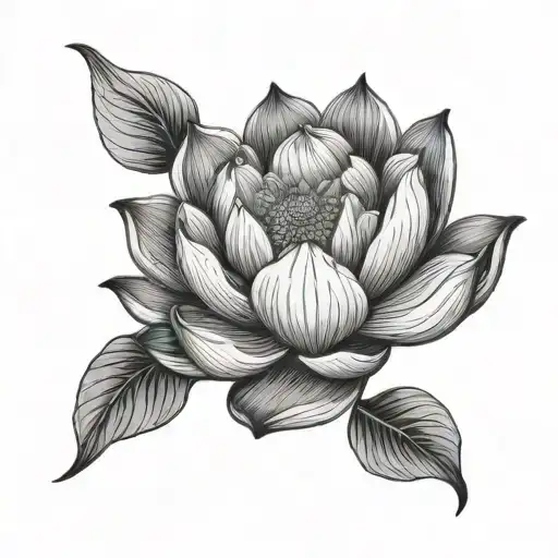Blooming Lotus Flower Growing