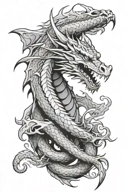 Dragon Wrapping Around Forearm