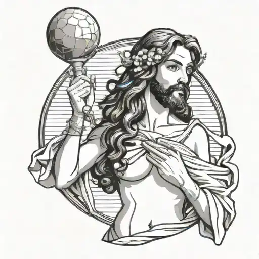 Jesus In Drag As Pinup With Maracas