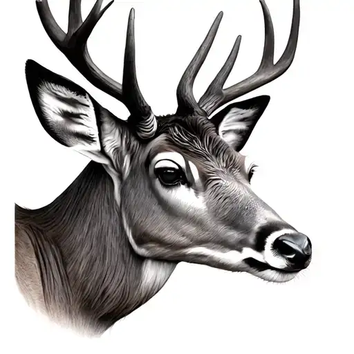 Realistic Deer Print