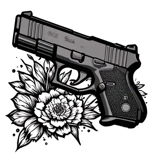 Glock 19 Tattoo On The Hip