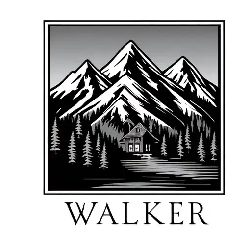 Real Estate Mountain Logo Name Walker Real Estate Team