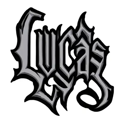 The Name Lucas In Gothic Font