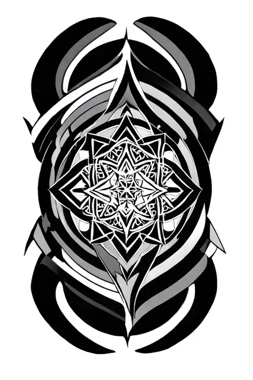 Black Sacred Geometry Patterns