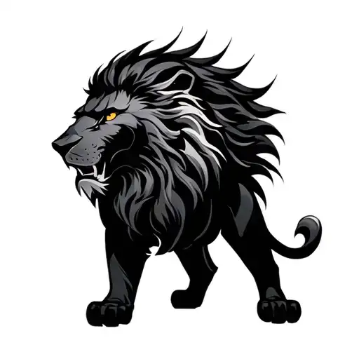 Rolling Space And The Body Of The Warrior Of A Black Lion