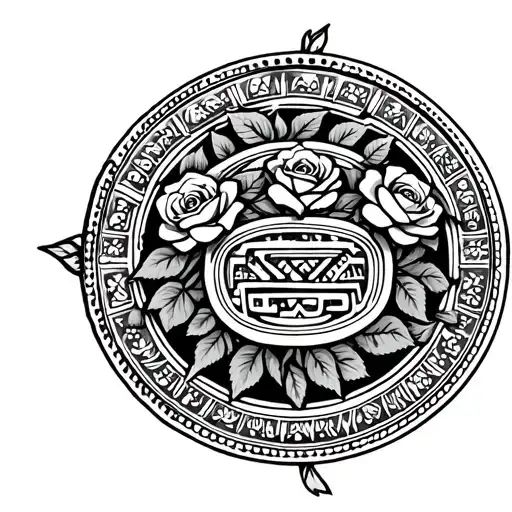 Aztec Coin With Roses Growing