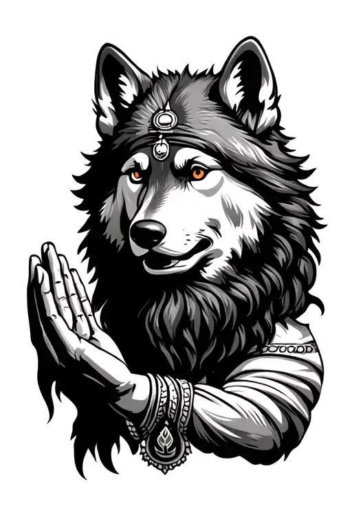 Lone Wolf With Chatrapati Shivaji Maharaj Mudra