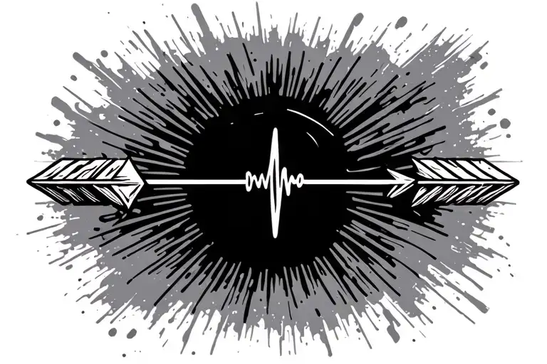 Arrow With A Lifeline In The Middle