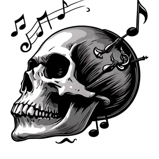 Skull And Music Inspired Objects