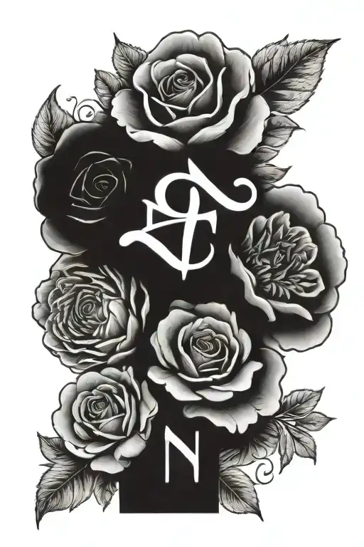 The Word Family With 4 Flowers