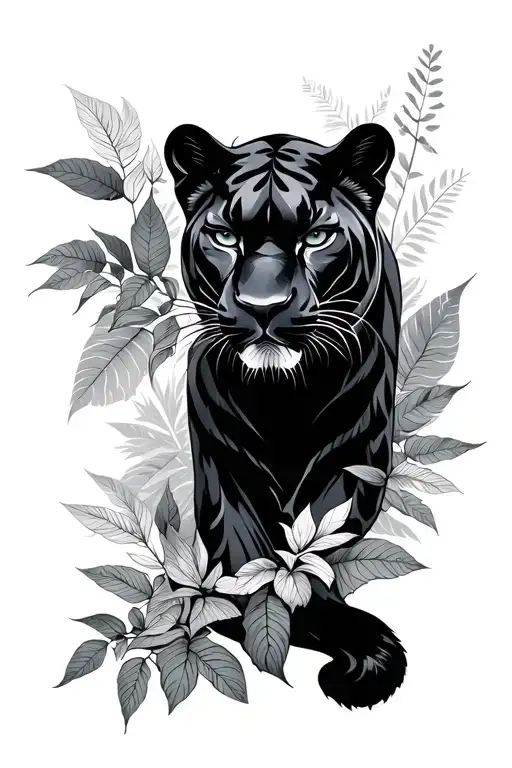 Black Panther With Nature For The Arm
