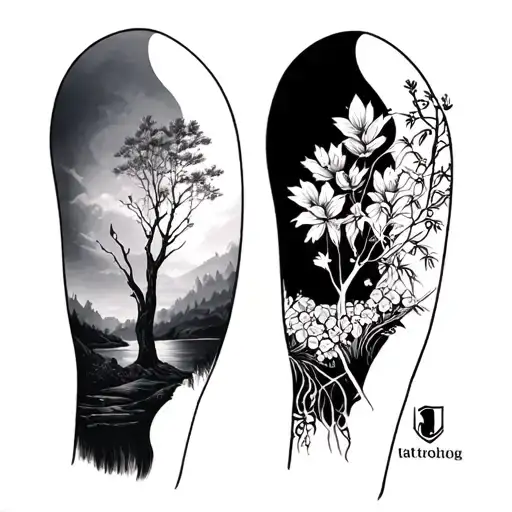 Forearm Sleeve Featuring Nature Theme