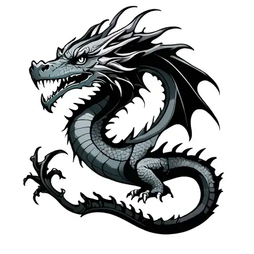 Dragon With Name Of My 3 Kids Mathis Liam Alexis Simple