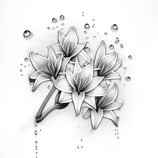 Water Lillys In The Rain