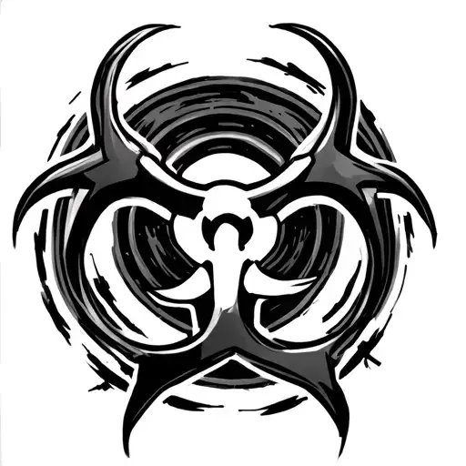 Health Hazard Symbol In A Biohazard Sign Surrounded