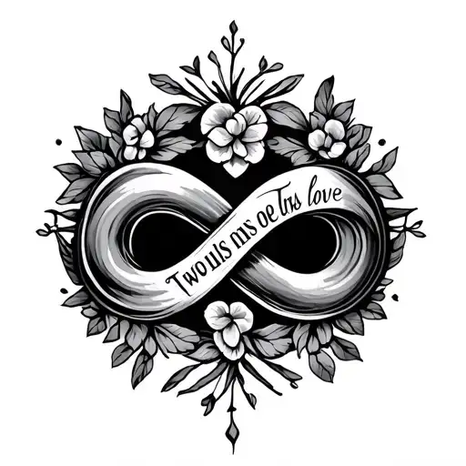 Infinity Symbol With The Word Lifetime Two Souls One Love