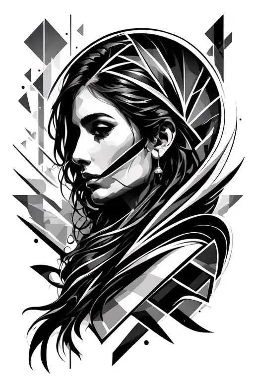 Geometric Blackout Sleeve