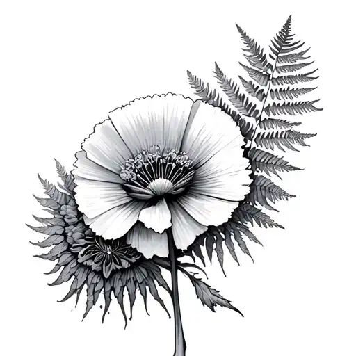 Fern Poppy Dandelion