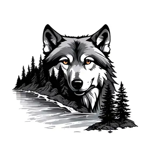 Wolf And Forest Beach Mountain