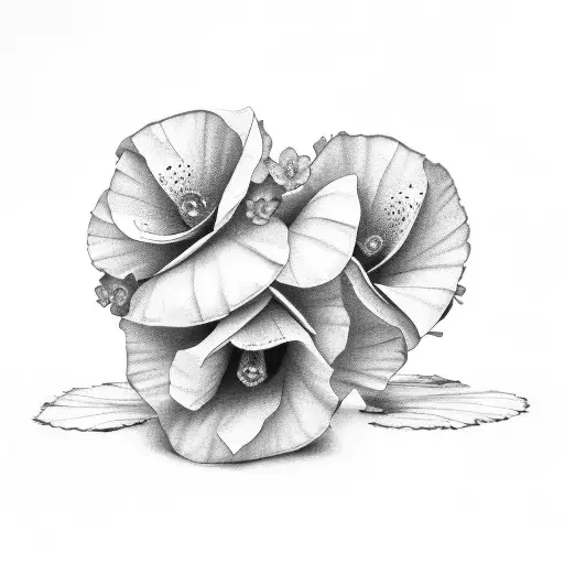 African Violet And Poppy