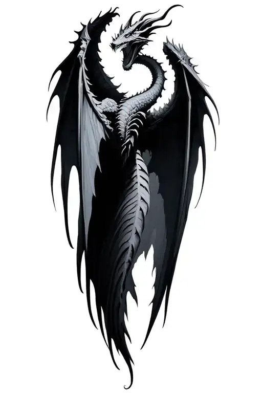 Fantasy Dragon Wings Spread