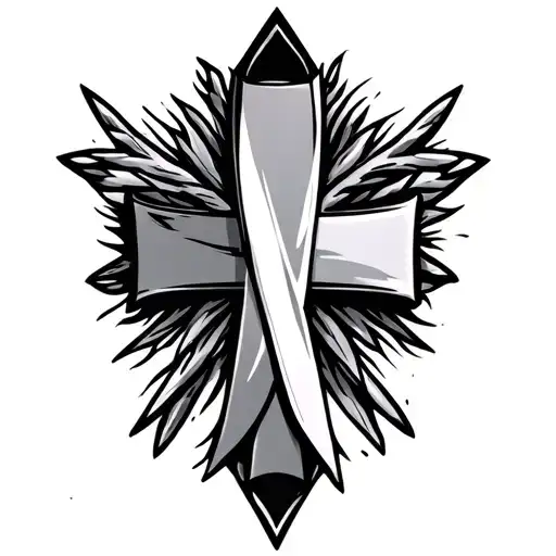 Cross With Prostate And Colon Cancer Ribbon